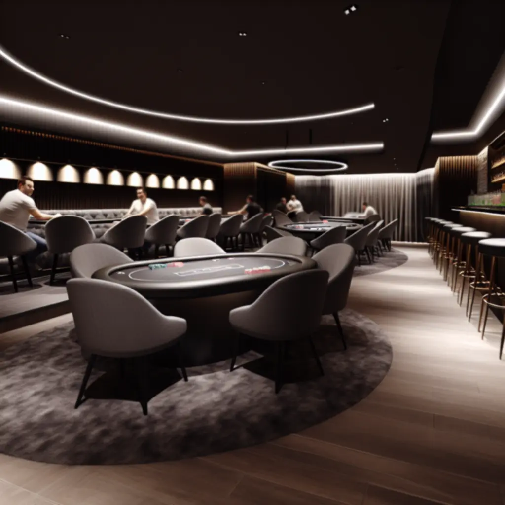 Elegancki poker lounge w 