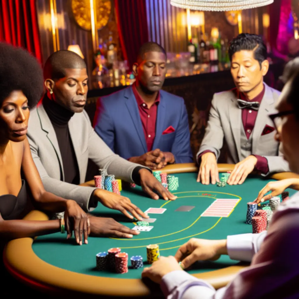 Rozgrywka pokerowa w trakcie wieczoru pokerowego w 