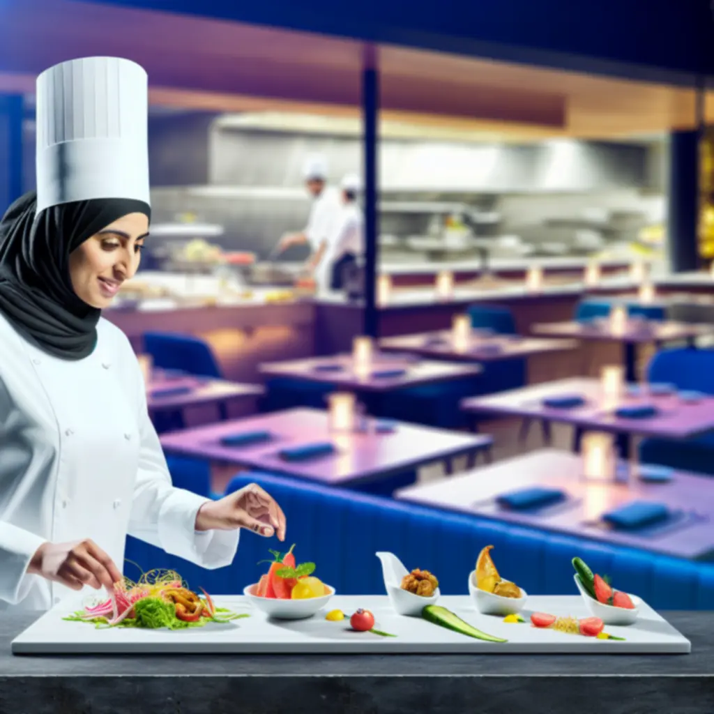 Nowoczesne, kolorowe dania sezonowe podane w elegancki sposób.