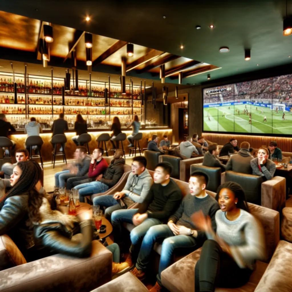 Sportowa atmosfera w barze 